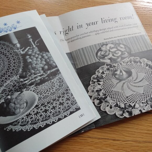Doilies Pattern Booklets Crochet Knit Hairpin Lace Tatted Placemats Tablecloths - Picture 8 of 9